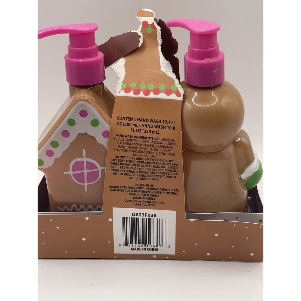 Set Of 2 Christmas Soap Dispensers Pump Holiday Gingerbread Frosting Soap‎